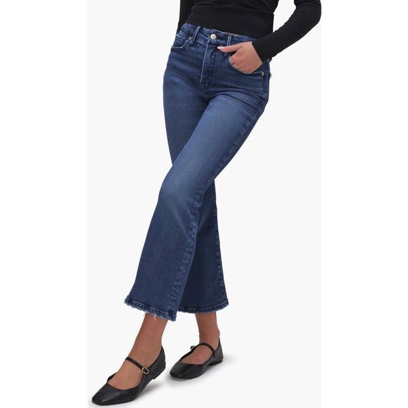 Good American good legs crop mini boot 30 in indigo - Picture 1 of 14